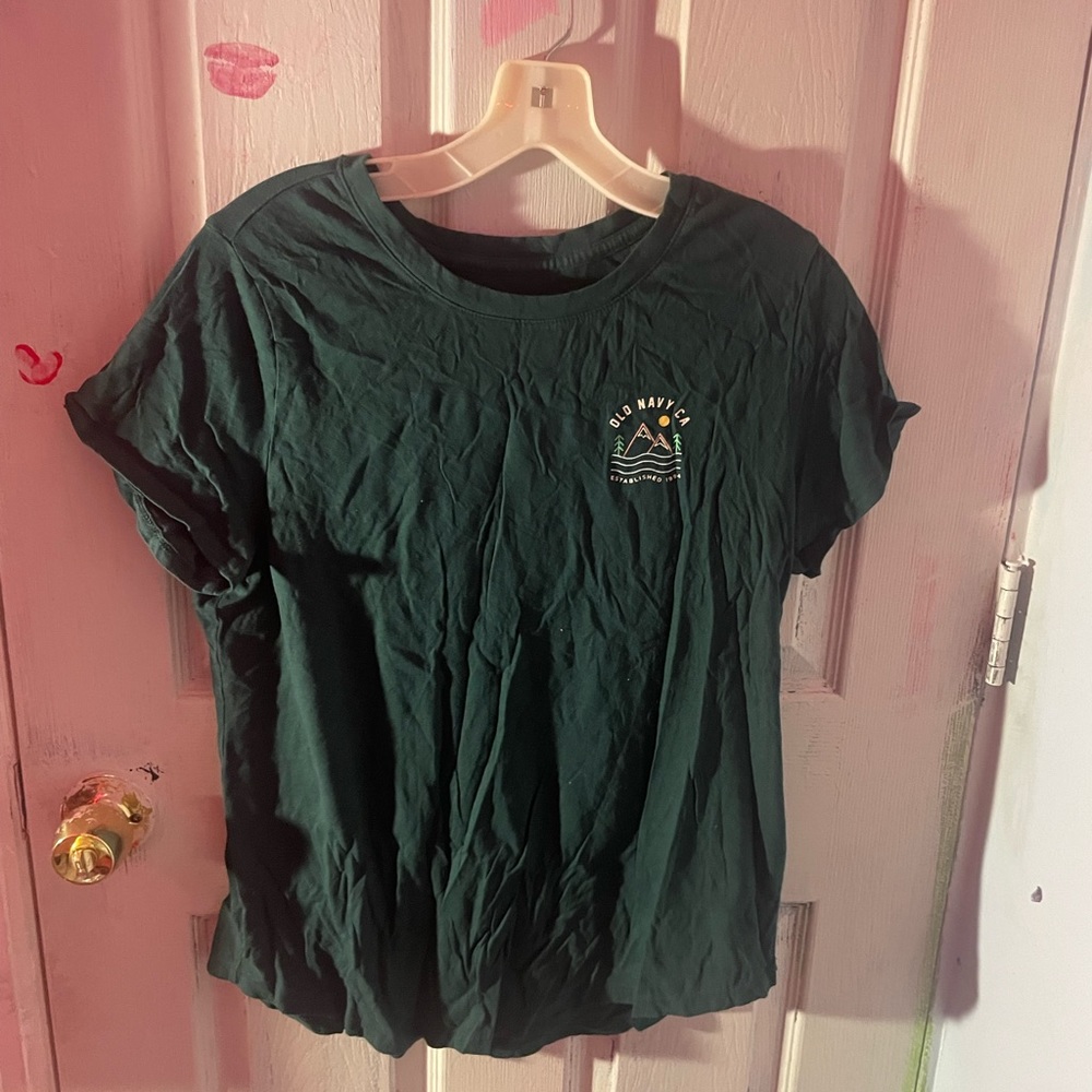 A green Old Navy shirt